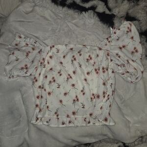 Sugarlips Pink and White Floral Blouse